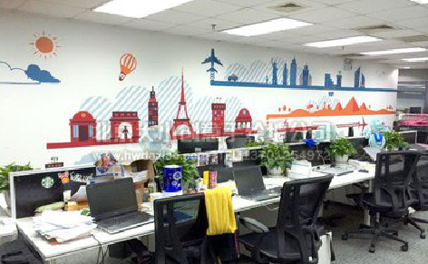 泉州教你设计办公室墙绘的方法。